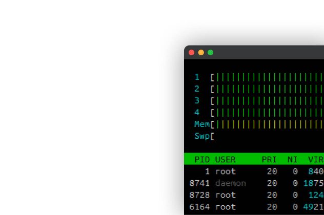 Screenshot of ps aux command on Linux showcasing the number of vCPUs on a premium Linode.